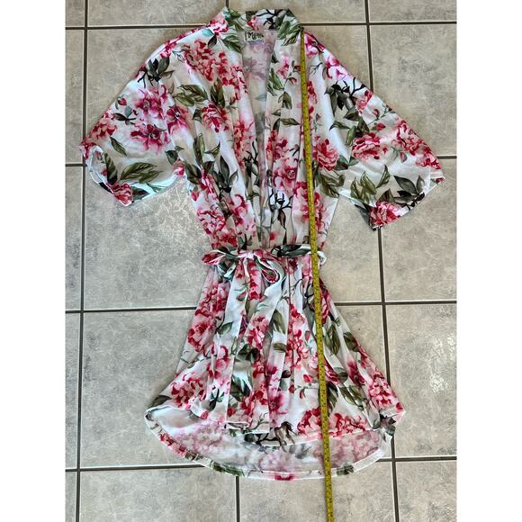 Show Me Your Mumu Floral Robe One Size Floral Pink Green White Women's - Picture 4 of 4